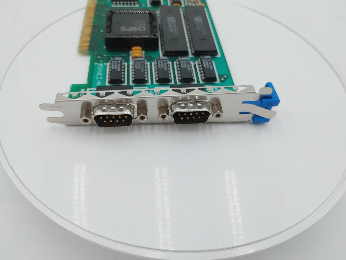 Excellent Condition Lava Computers Async2/A PCI Dual DB9 Serial Card Green Works