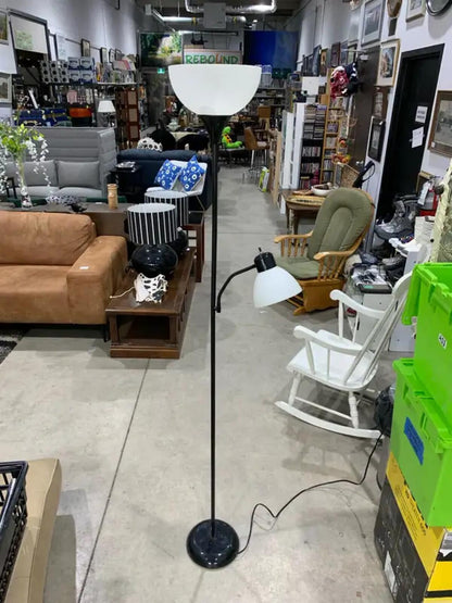 Black Floor Lamp with Reading Light