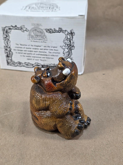 Vintage John Rays Beasties Kingdom Hugo Hippo 1987 Resin Figurine Hippopotamus