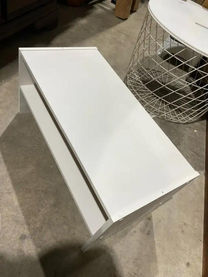 Set of 2 Stackable White Shelfs