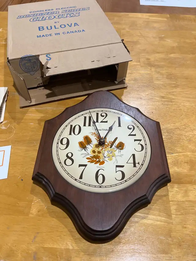 Vintage new Bulova Clock