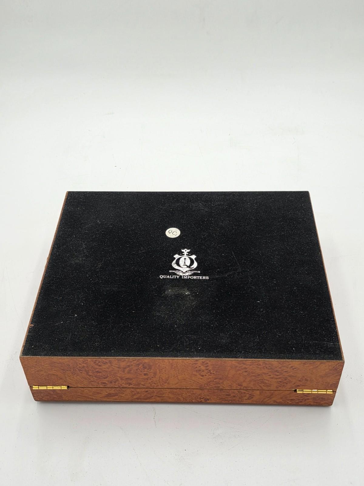 Quality Importers Trading Co Humidor Supreme Brown Wood Cigar Storage Box