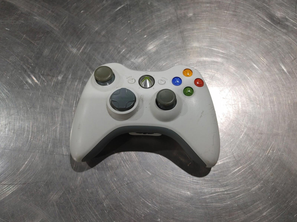 Manette Microsoft Xbox 360 blanche testée et fonctionnelle - État correct