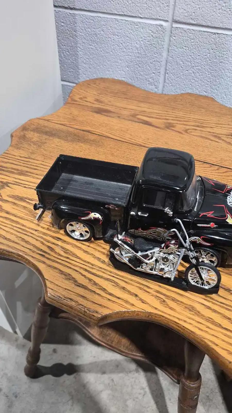 ERTL Model Truck and Bike