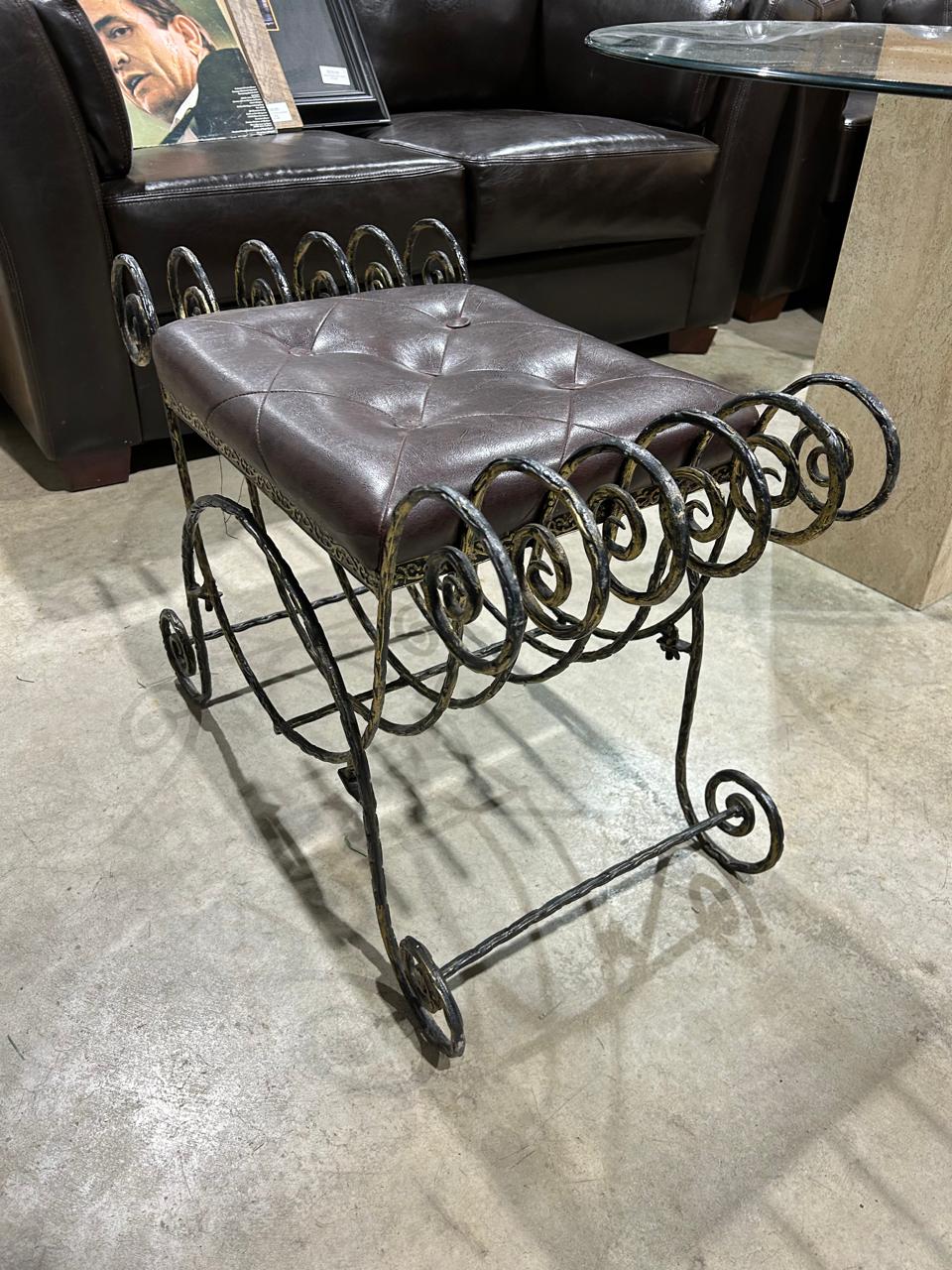 Vintage Bedroom Bench - Wrought Iron