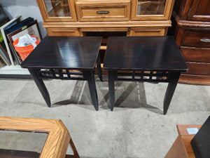 Black End Table Pair