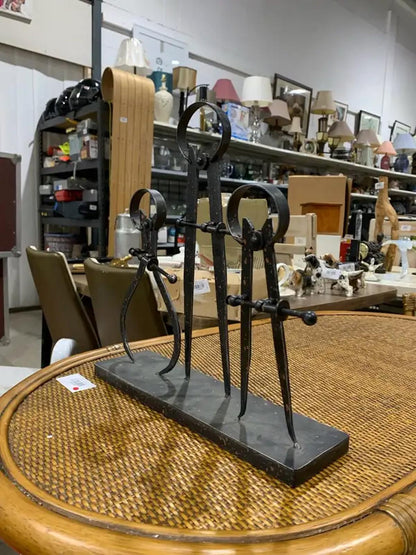 Iron Caliper Sculpture