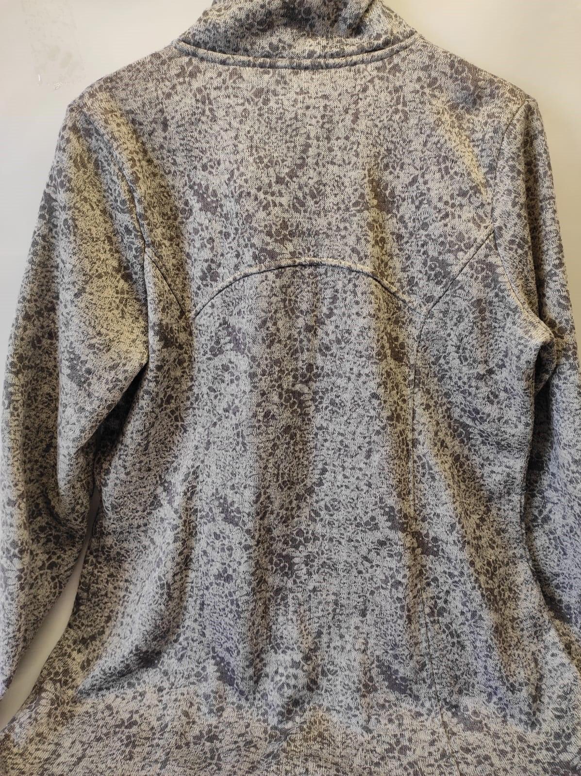 Mondetta Women XL Jacket Knit Fleece Sweater Gray Windbreaker Drawstring