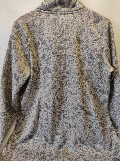Mondetta Women XL Jacket Knit Fleece Sweater Gray Windbreaker Drawstring