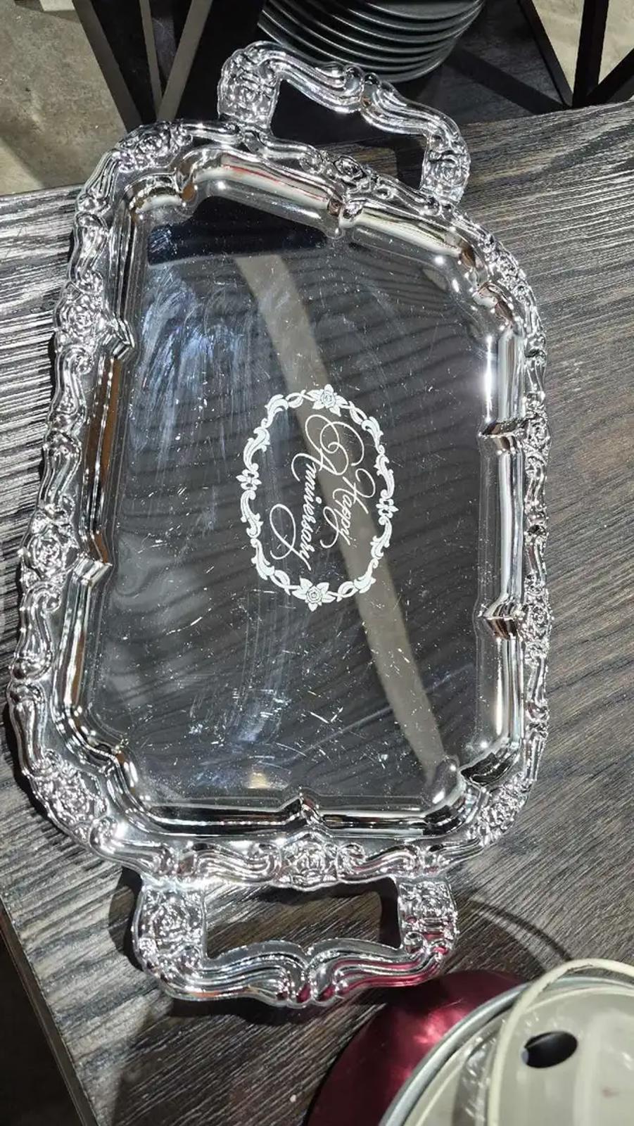 Anniversary Silver Plated Tray