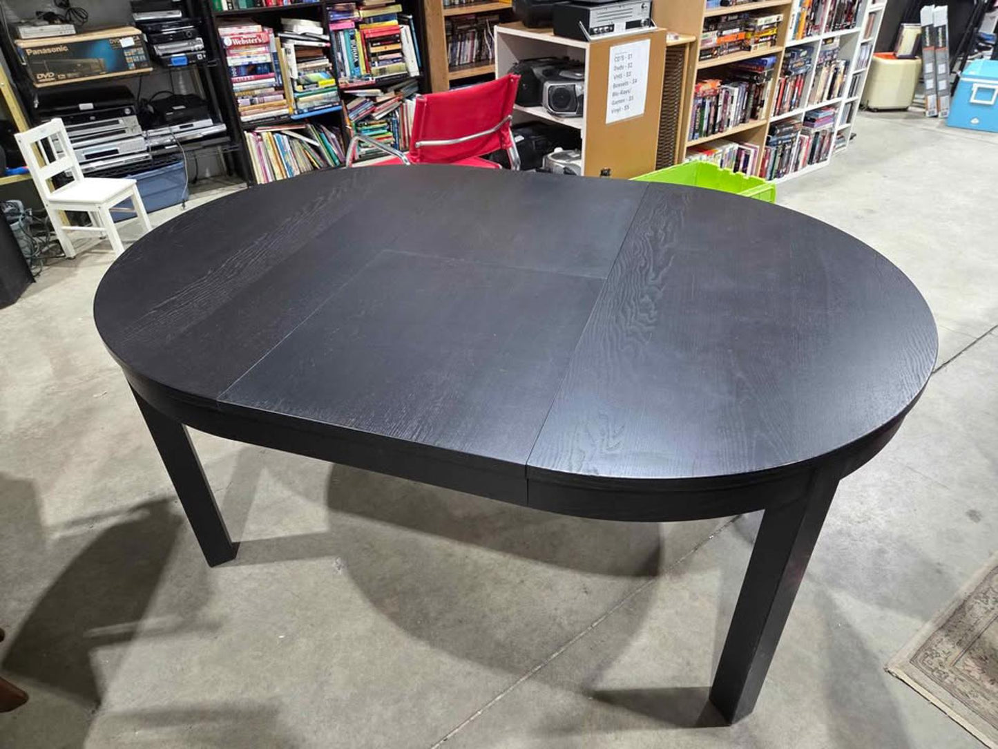 IKEA BJURSTA Black Extendable Dining Table