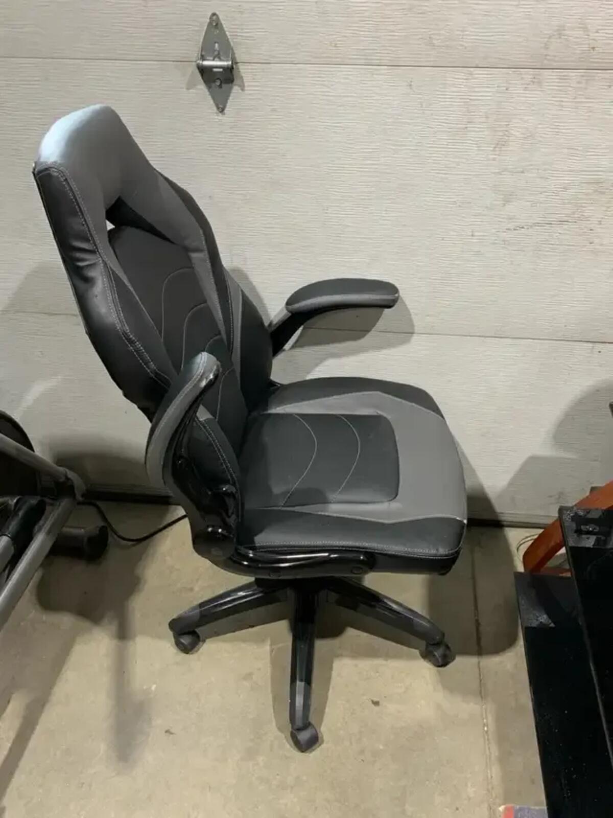 Grey and Black Gaming Chair