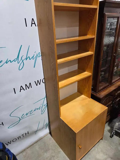 Wooden Bookcase with Cabinet