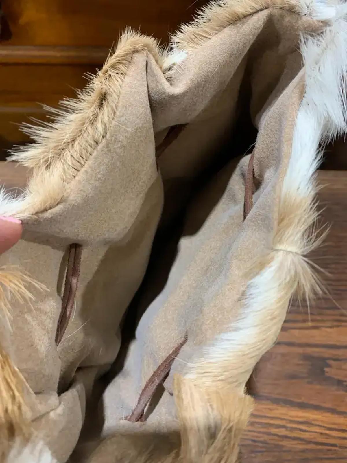 Fur Checkered Purse