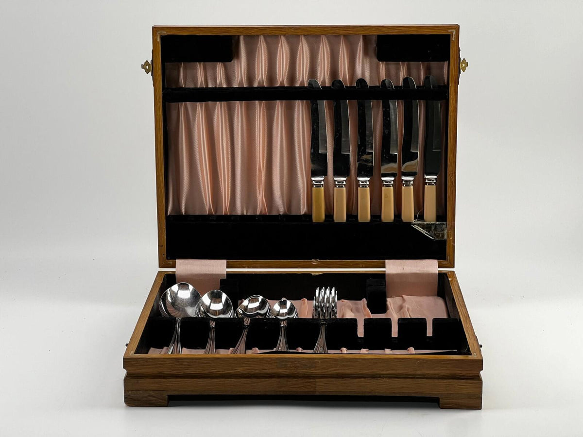 Sheffield England Chromium plated silverware/flatware - Half Set