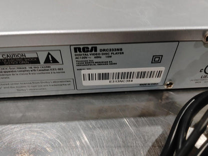 RCA DVD Video CD Player DRC233NS Silver Tested Working Item Only - Fair