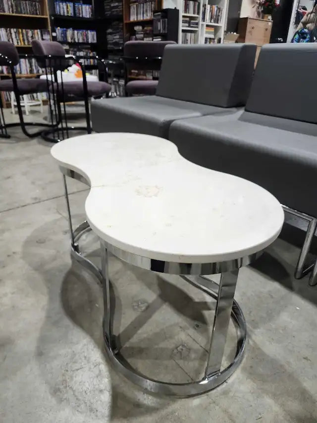 Hauser Stone Top/Chrome Tables - 6 Available