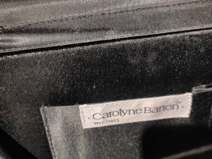 Carolyne Barton Night Black Velvet Evening Bag Purse Clutch