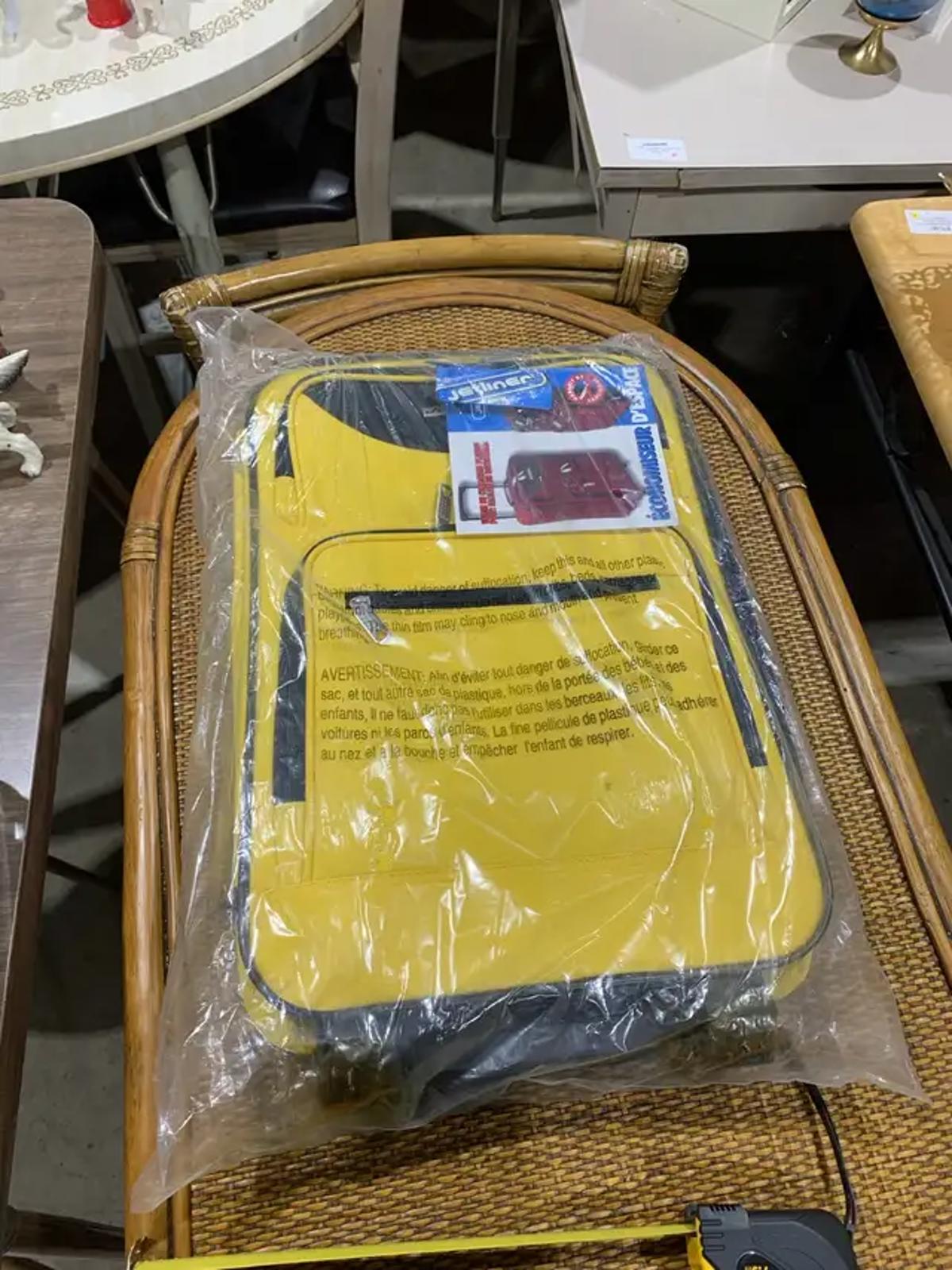 Yellow Jetliner small suitcase