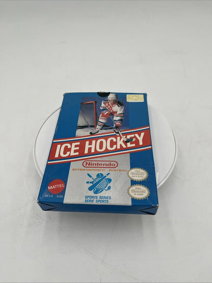 1988 Nintendo NES Ice Hockey Video Game Cartridge Box Full Set