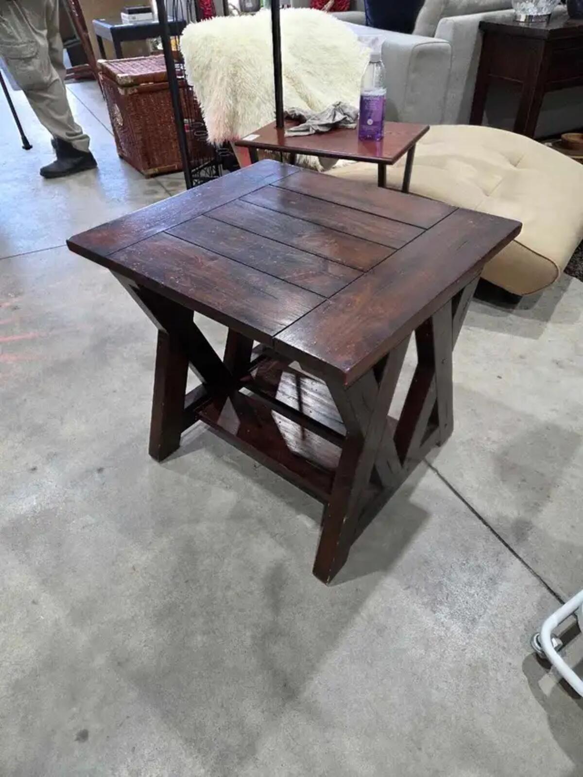 Solid Wooden End Table