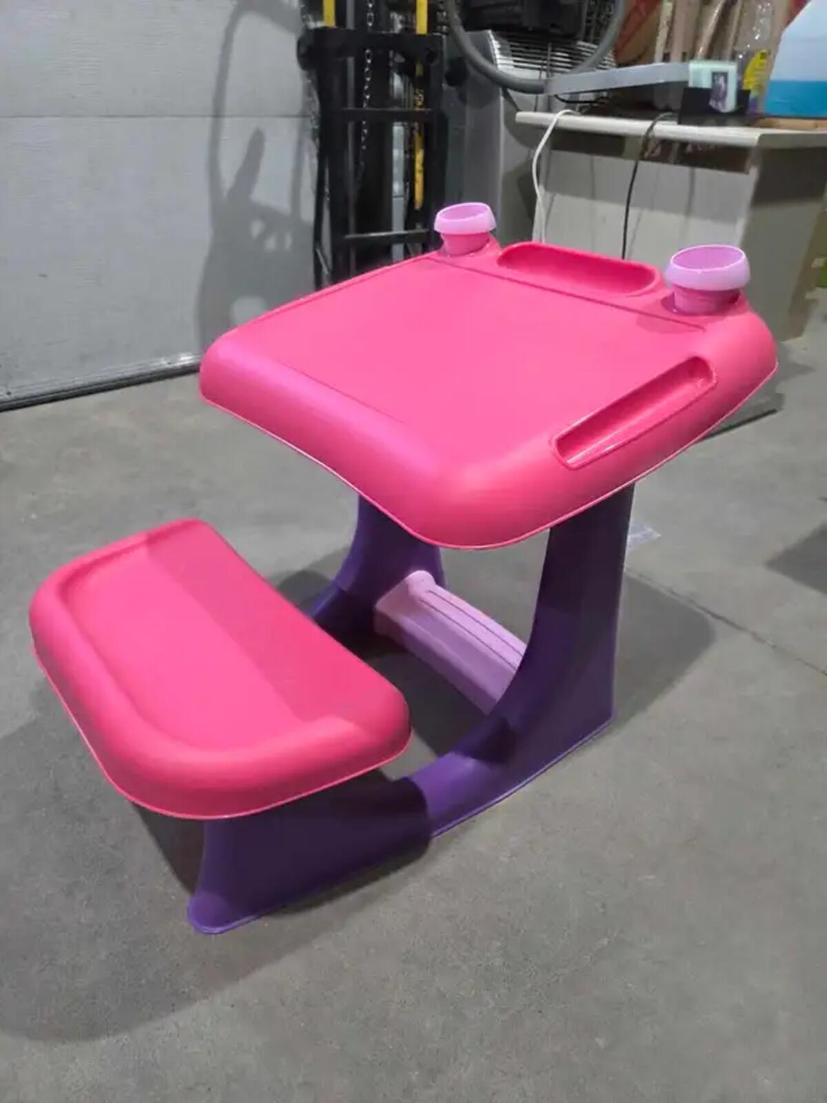 Pink & Purple Kids Desk