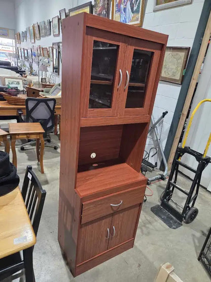 Cherry Tall Kitchen/Microwave Cabinet