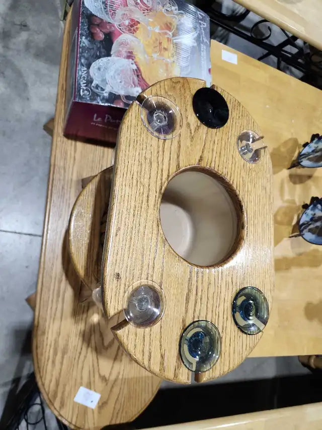 Vintage Wooden Wine Serving Rack