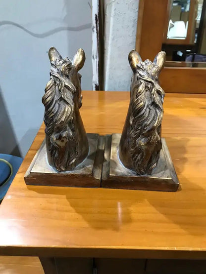 Ceramic Horse Head Bookends 5 x 4 x 7