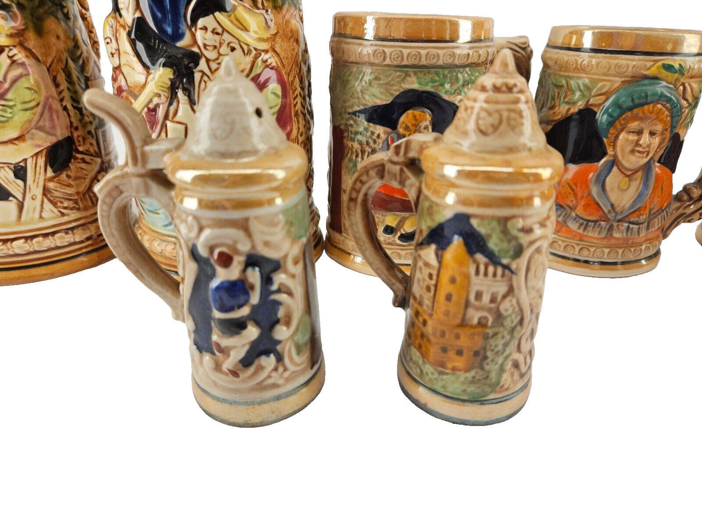 Vintage German Beer Steins and Salt/Pepper Shakers - Made in Japan