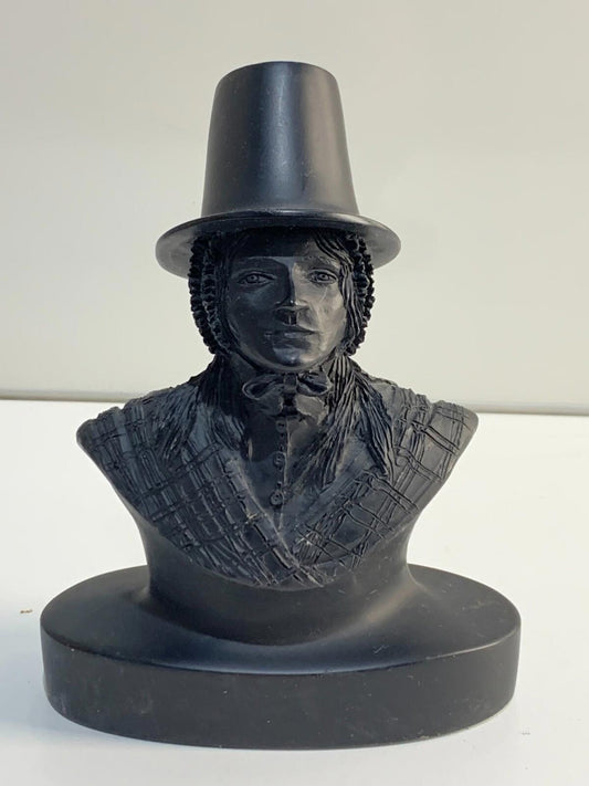 Man in Top Hat Bust Sculpture Coal Inspirations Miner Figurine Pencra Designs