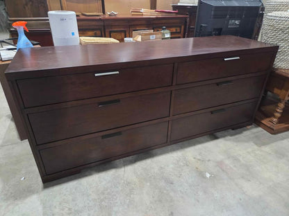 Crate&Barrel Asher 6-Drawer Dresser - Dark Brown