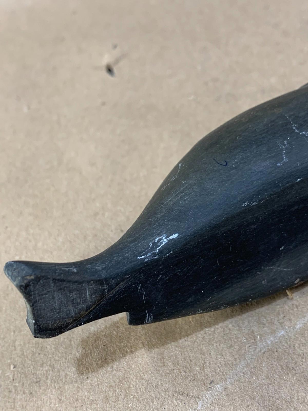 Vintage Inuit Soapstone Carving Handmade Seal Sculpture