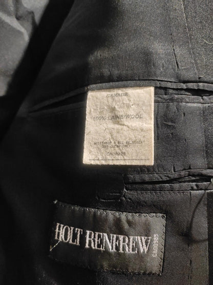 Holt Renfrew Black Blazer Fitted Wool Work Wear Business