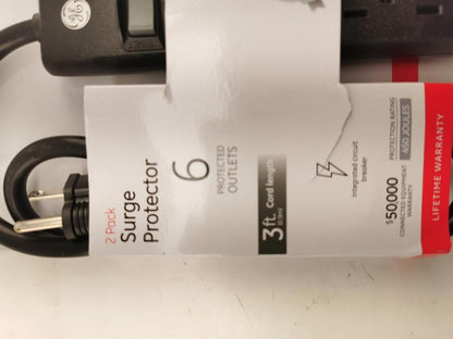 Jasco Surge Protector 6 Protected Outlets, 3ft Cord Length