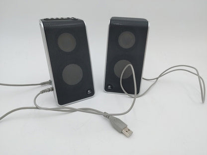 Good Condition Logitech Computer Speakers Model S-0155A Grey Tested Working