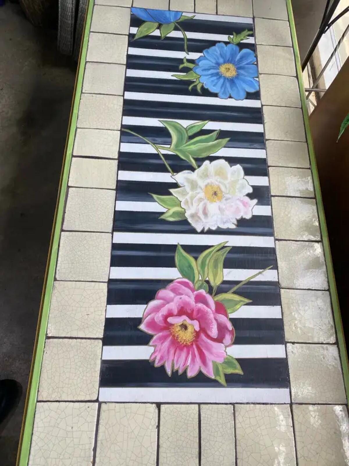 Floral Hand Painted Storage Chest