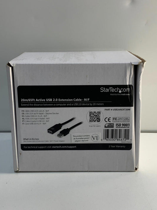 StarTech.com 20m USB 2.0 Active Extension Cable (USB2AAEXT20M)