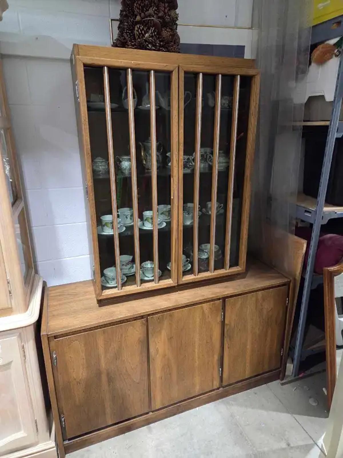 Vintage Display China Cabinet