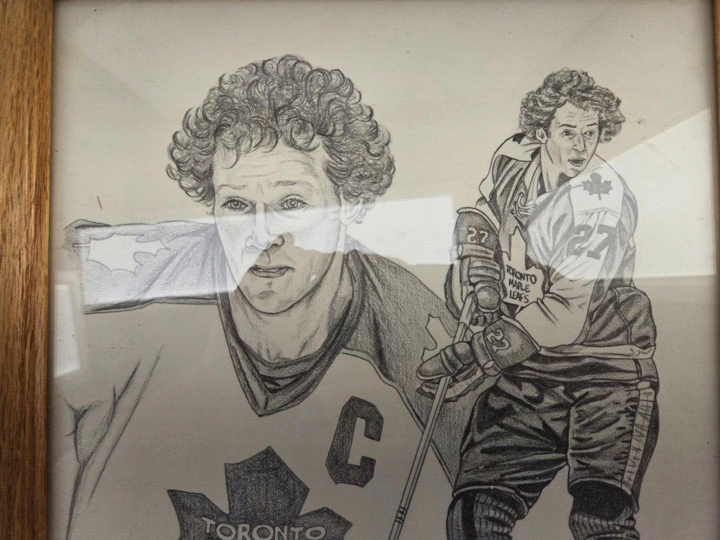 Darryl Sittler Framed Signed 43x35 - Toronto Maple Leafs