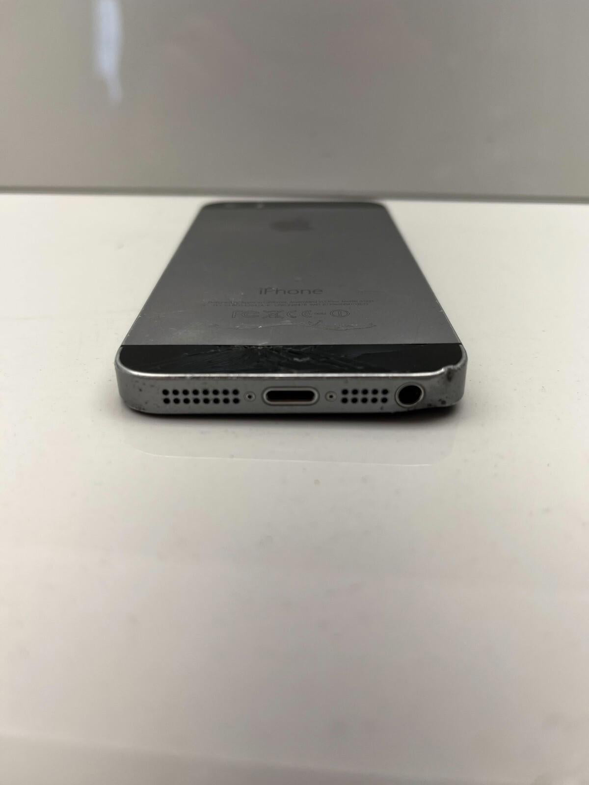 iPhone 5S Space Grey Shattered Glass FOR PARTS