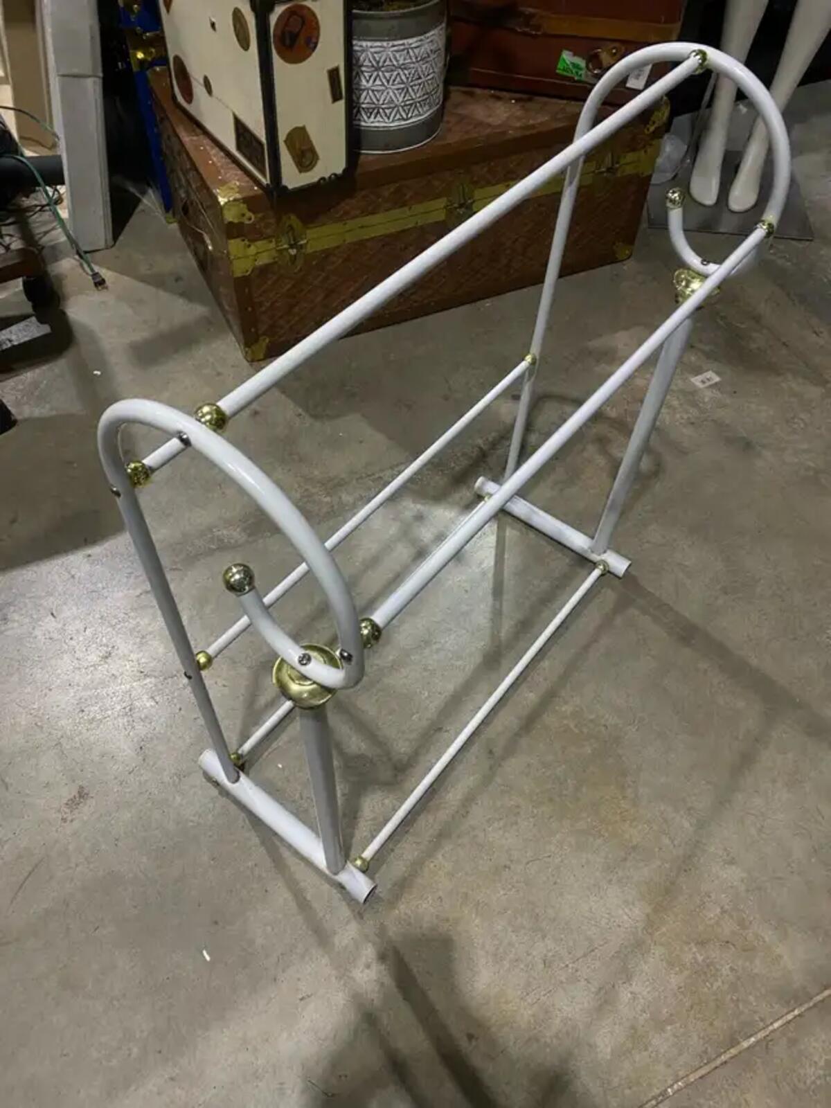 White & Gold Blanket Rack