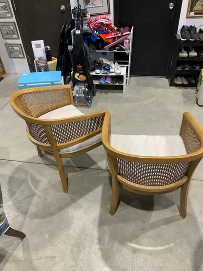 Cane Back Chairs - 2 available