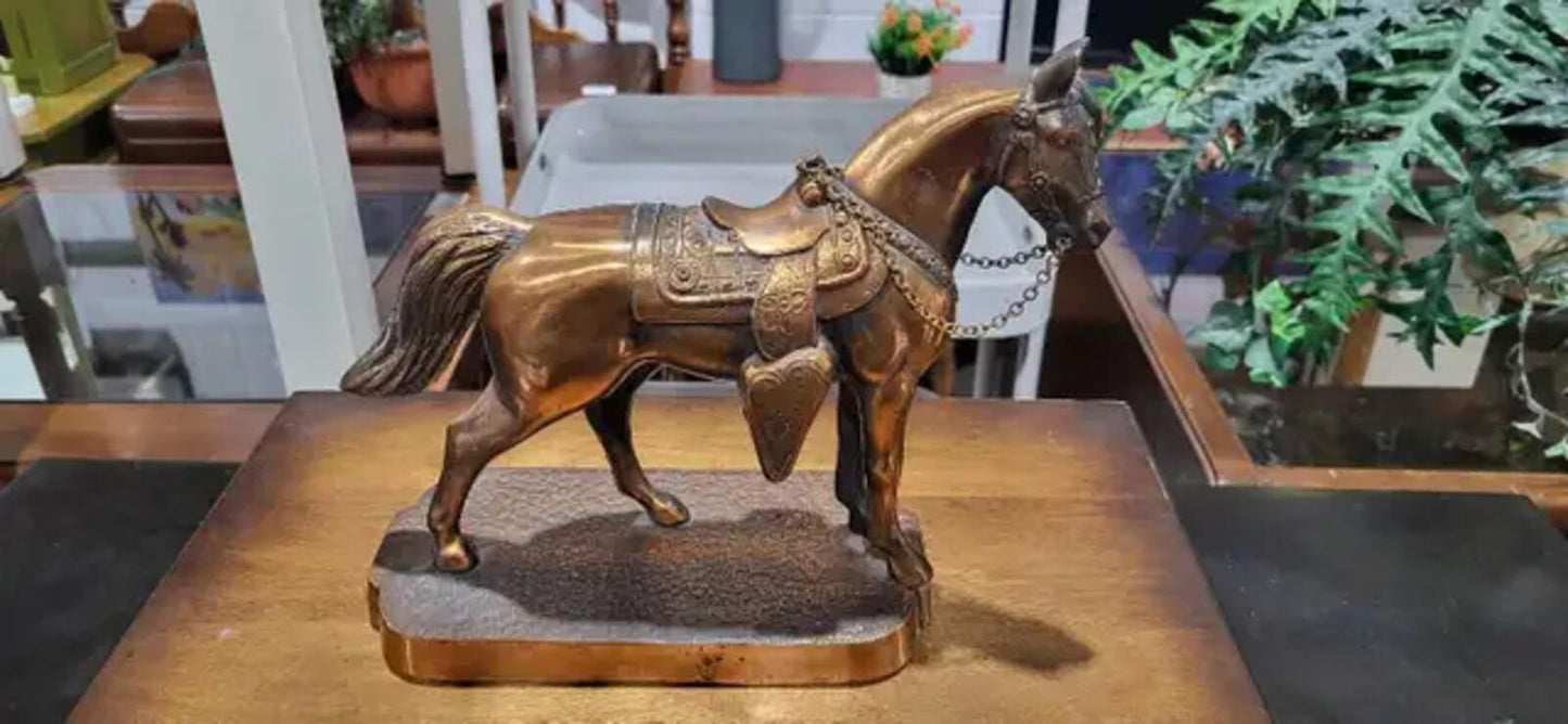 Vintage Mid-century Horse Statue Bronze
