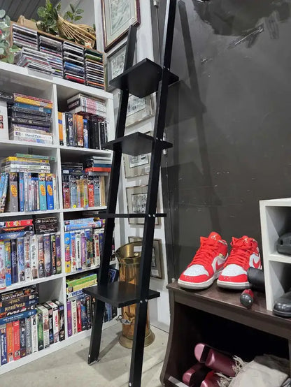Leaning Ladder 4-Tier Wall Shelf
