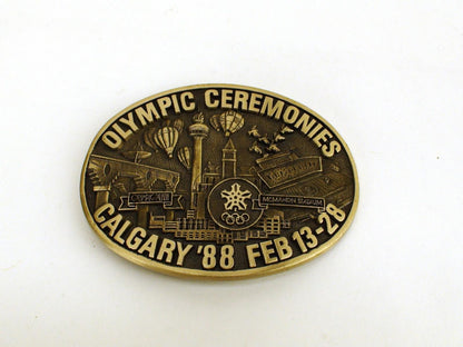 Vintage Calgary 88 Olympic Ceremonies Belt Buckle - Limited Edition 70/350 Rare