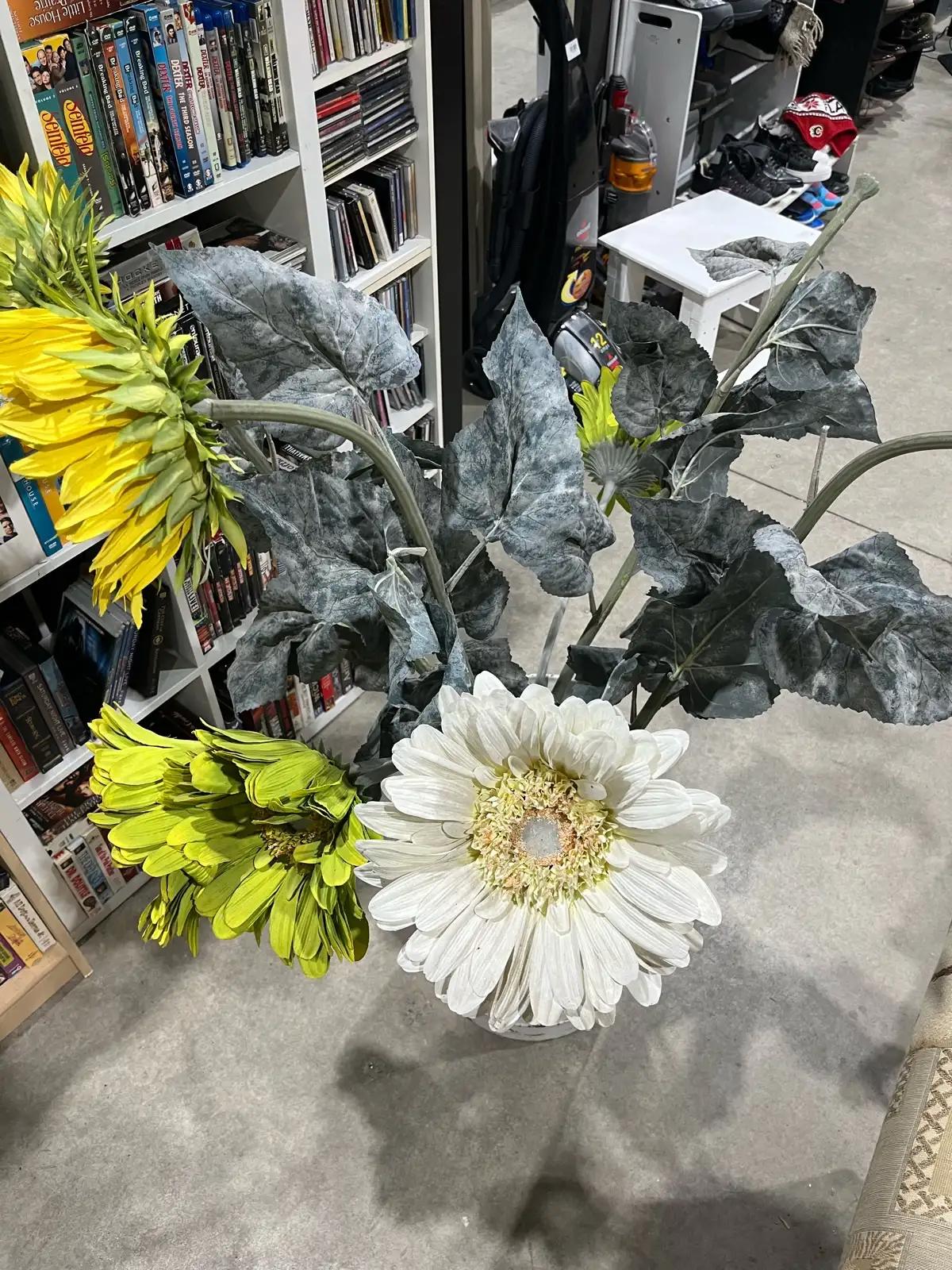 Milk Can with Sunflowers