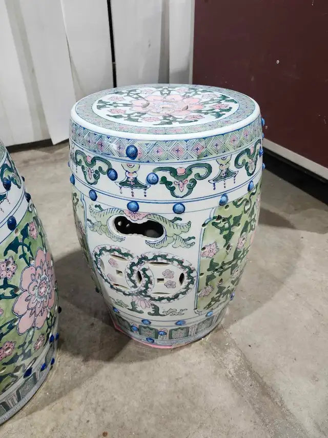 Ceramic Chinese Ceramic Garden Stool Pair