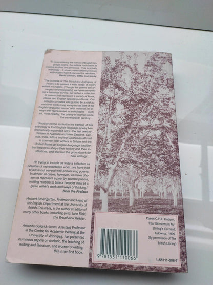 THE BROADVIEW ANTHOLOGY OF POETRY By Amanda Goldrick-jones & Herbert Rosengarten