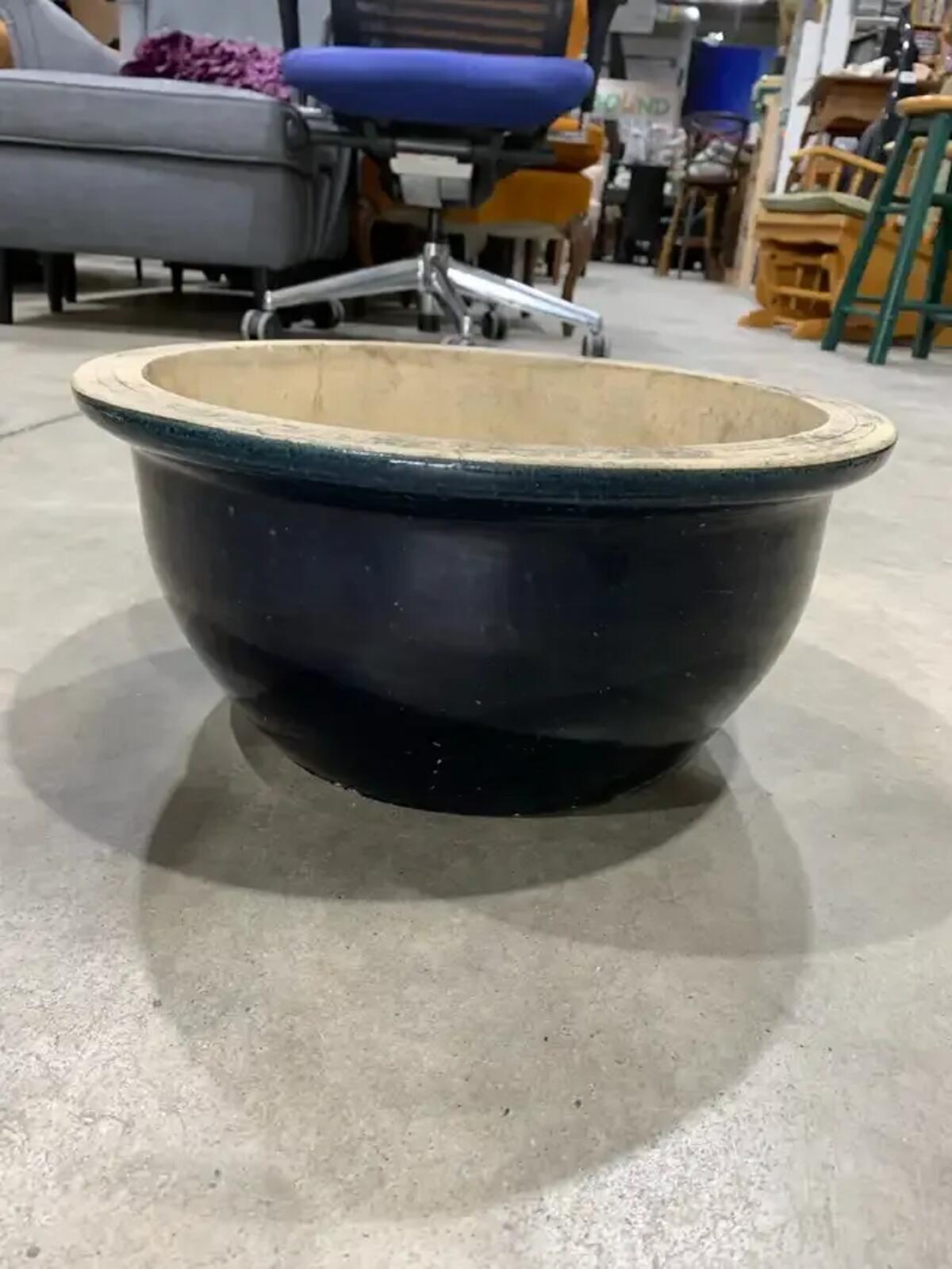 Large Navy Outdoor Planter Pot